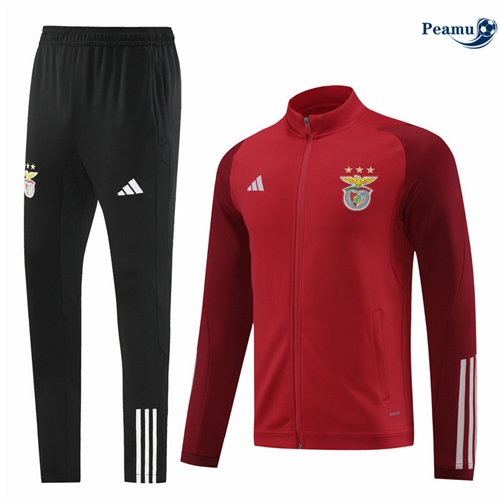 Veste Survetement S.L Benfica rouge foncé 2024/2025 Soldes
