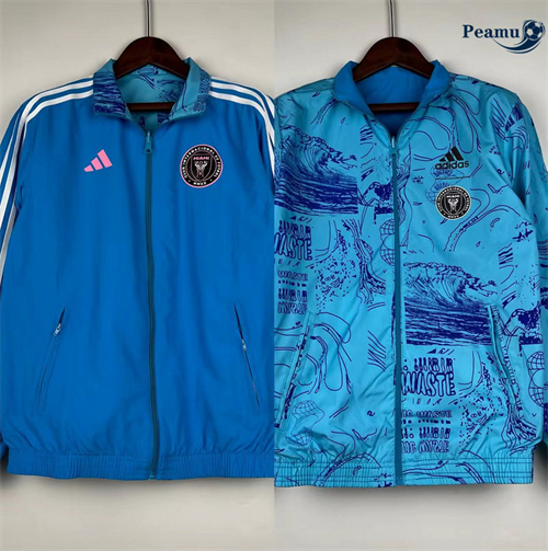 Veste Réversible Coupe vent Inter Miami bleu 2024/2025 discout