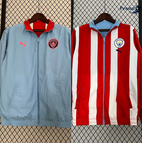 Veste Réversible Coupe vent Manchester City bleu 2024/2025 grossiste