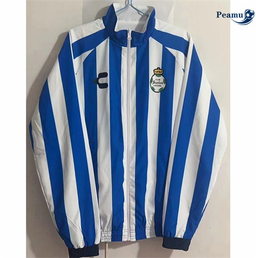 Veste Réversible Coupe vent Santos Laguna bleu 2024/2025 discout