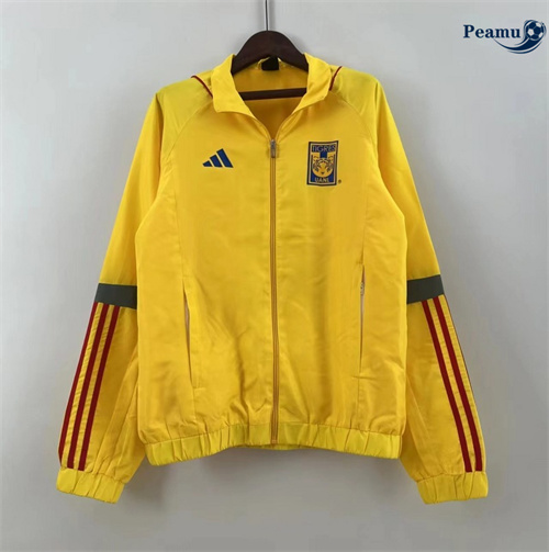 Veste Coupe vent Tigres UANL jaune 2024/2025 personnalisé