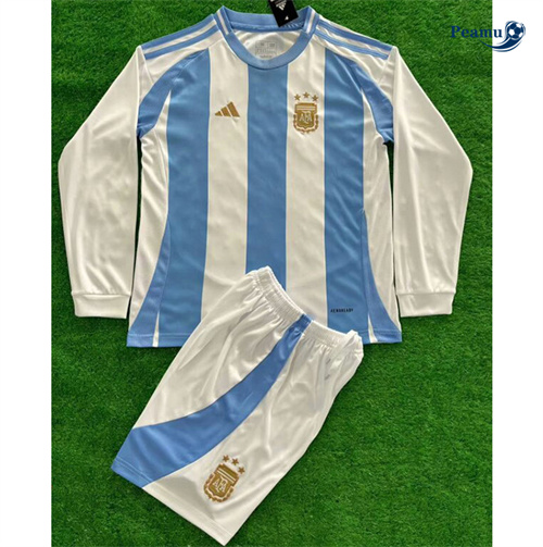 Maillot foot Argentine Enfant Domicile Manche Longue Vert 2024/2025