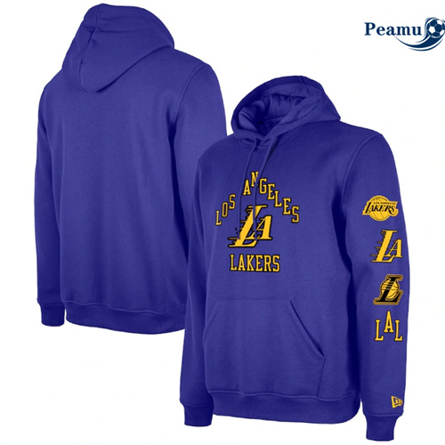 Maillot Sweatshirt à capuche Los Angeles Lakers 2024 - City Peamu 6084