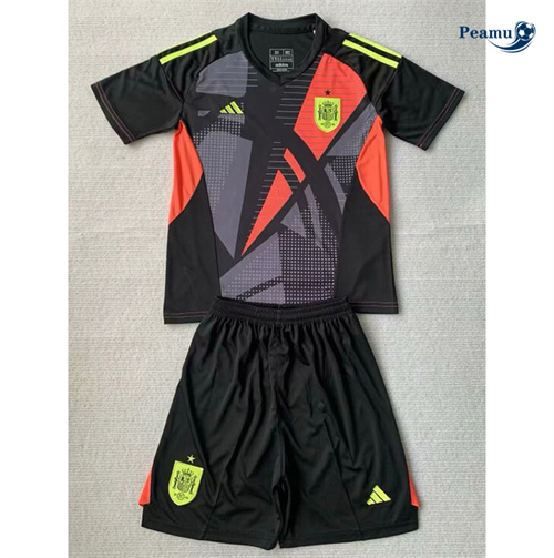 Maillot foot Espagne Enfant Gardien de but Noir 2024/2025