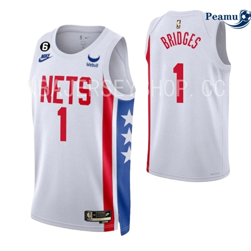 Maillot Mikal Bridges, Brooklyn Nets 2022/23 - Classic Peamu 6010