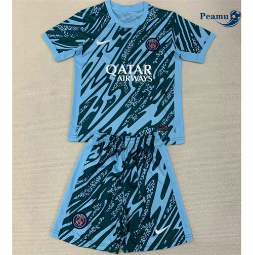 Maillot foot PSG Enfant Gardien de but Bleu 2024/2025