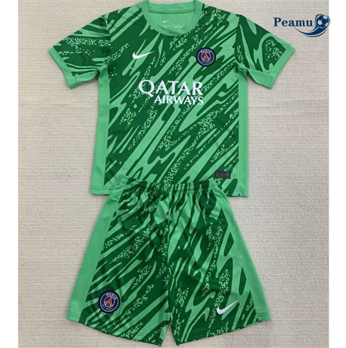 Maillot foot PSG Enfant Gardien de but Vert 2024/2025