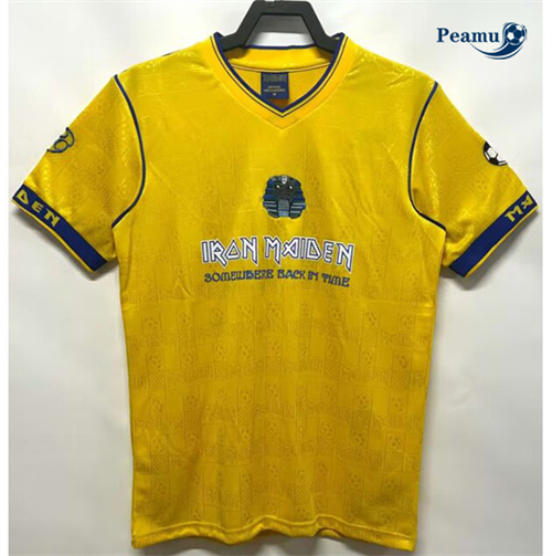 Maillot foot Rétro Iron Maiden Jaune 2008
