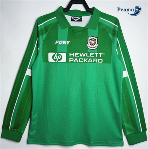 Maillot foot Rétro Tottenham Hotspur Gardien de but Manche Longue Vert 1997-99