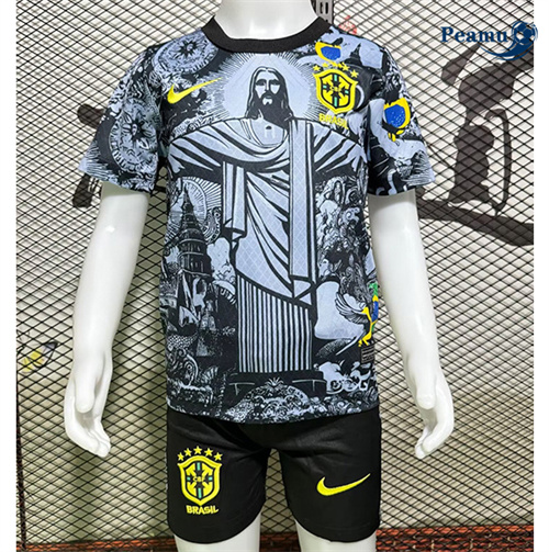 Maillot foot Brésil Enfant Noir 2024/25