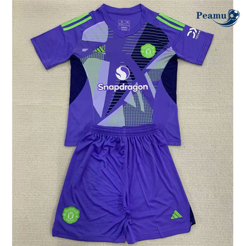 Maillot foot Manchester United Enfant Gardien de but Violet 2024/25