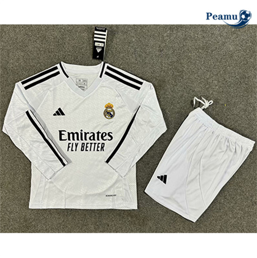 Maillot foot Real Madrid Enfant Domicile Manche Longue 2024/25