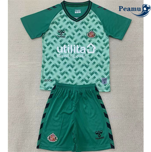 Maillot foot Sunderland Enfant Gardien de but Vert 2024-2025 Paris