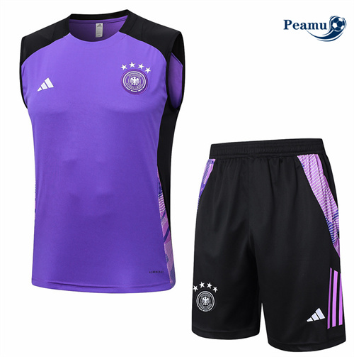 Maillot foot Kit Entrainement Allemagne Debardeur + Shorts Violet 2024-2025 Paris