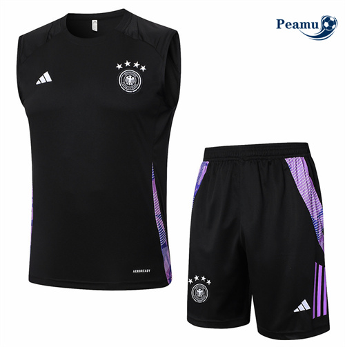 Maillot foot Kit Entrainement Allemagne Debardeur + Shorts Noir 2024-2025 France