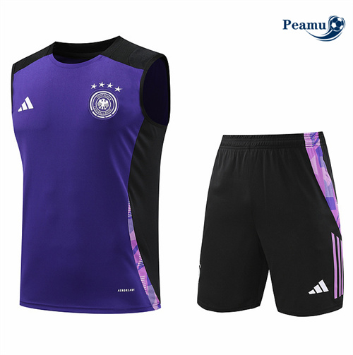 Maillot foot Kit Entrainement Allemagne Debardeur + Shorts Violet 2024-2025 personnalisé