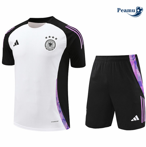Maillot foot Kit Entrainement Allemagne + Shorts Blanc 2024-2025 grossiste