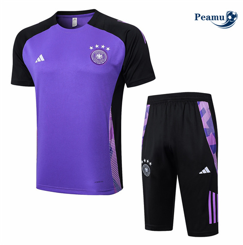 Maillot foot Kit Entrainement Allemagne + Shorts Violet 2024-2025 discout