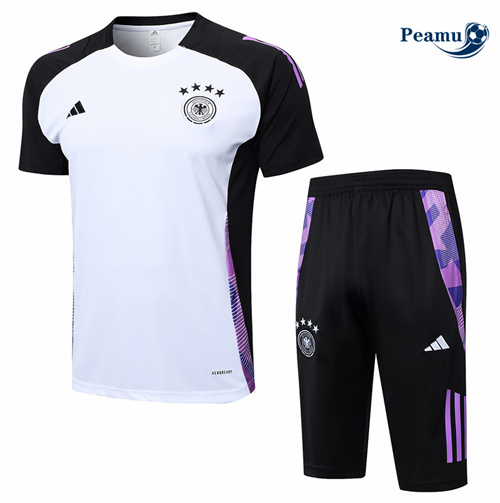 Maillot foot Kit Entrainement Allemagne + Shorts Blanc 2024-2025 Officiel