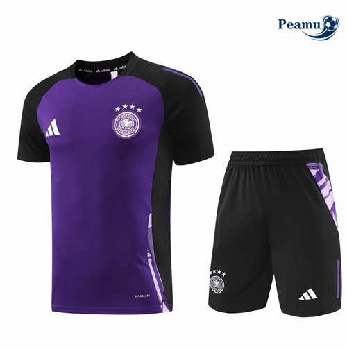 Maillot foot Kit Entrainement Allemagne + Shorts Violet 2024-2025 personnalisé