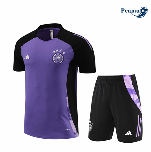 Maillot foot Kit Entrainement Allemagne Enfant + Shorts Violet 2024-2025 Soldes