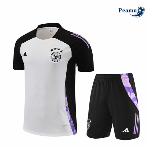 Maillot foot Kit Entrainement Allemagne Enfant + Shorts Blanc 2024-2025 Chinois