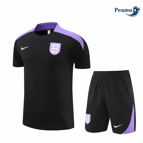 Maillot foot Kit Entrainement Angleterre + Shorts Noir 2024-2025 Chinois