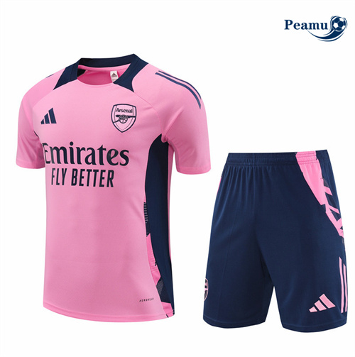 Maillot foot Kit Entrainement Arsenal + Shorts Rose 2024-2025 Outlet