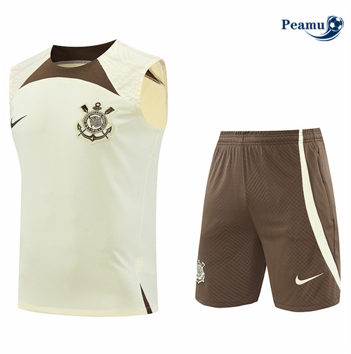 Maillot foot Kit Entrainement Corinthians Debardeur + Shorts Blanc 2024-2025 prix