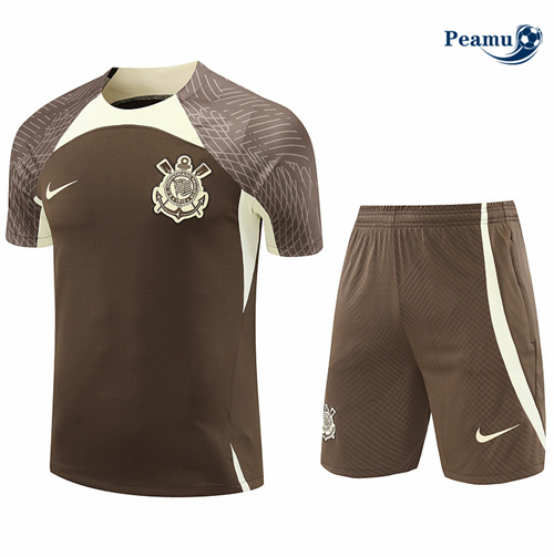 Maillot foot Kit Entrainement Corinthians + Shorts Brun 2024-2025 Chinois