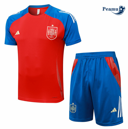 Maillot foot Kit Entrainement Espagne + Shorts Rouge 2024-2025 France