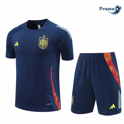 Maillot foot Kit Entrainement Espagne + Shorts Bleu Marine 2024-2025 prix