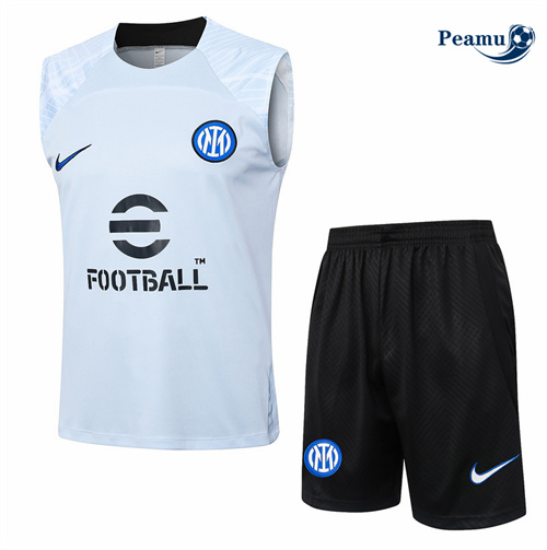 Maillot foot Kit Entrainement Inter Milan Debardeur + Shorts Bleu 2024-2025 Paris