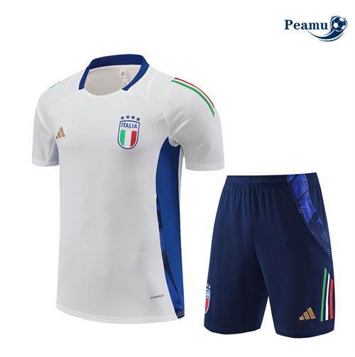 Maillot foot Kit Entrainement Italie + Shorts Blanc 2024-2025 Paris