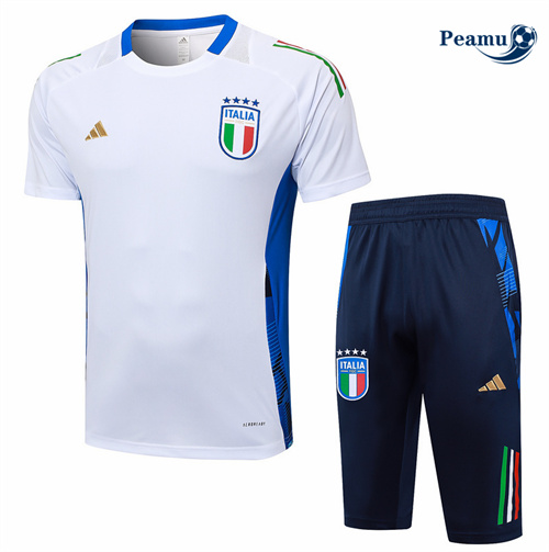 Maillot foot Kit Entrainement Italie + Shorts Blanc 2024-2025 personnalisé