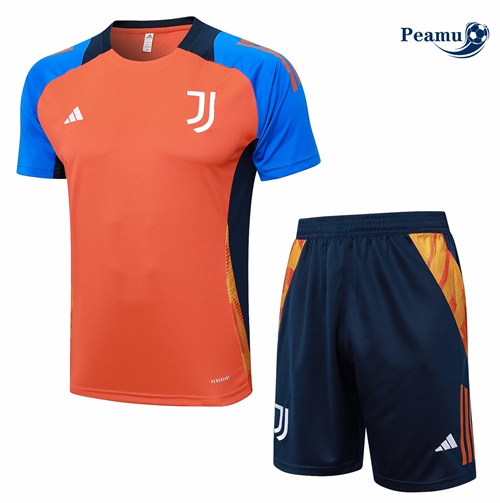 Maillot foot Kit Entrainement Juventus + Shorts Orange 2024-2025 Outlet