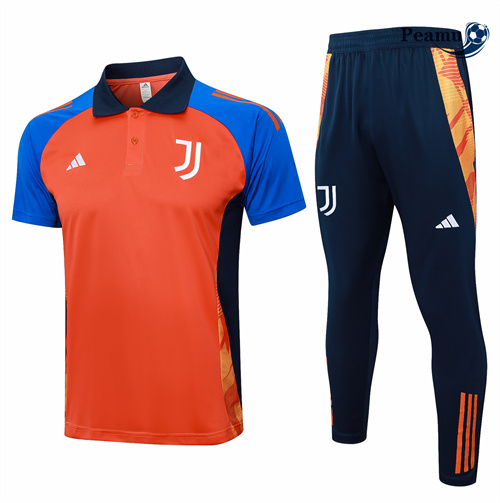 Maillot foot Kit Entrainement Juventus polo + Pantalon Orange 2024-2025 Soldes