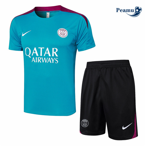 Maillot foot Kit Entrainement Paris PSG + Shorts Bleu 2024-2025 prix