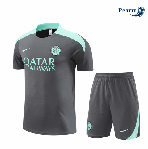 Maillot foot Kit Entrainement Paris PSG Enfant + Shorts Gris 2024-2025 prix