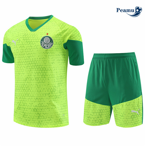 Maillot foot Kit Entrainement Palmeiras + Shorts Jaune 2024-2025 France