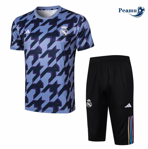 Maillot foot Kit Entrainement Real Madrid + Shorts Gris 2024-2025 Paris