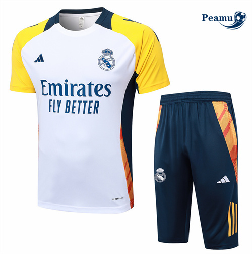 Maillot foot Kit Entrainement Real Madrid + Shorts Blanc 2024-2025 prix