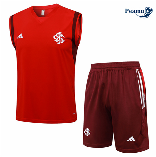 Maillot foot Kit Entrainement SC Internacional Debardeur + Shorts Rouge 2024-2025 prix