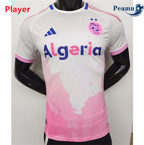Maillot foot Algérie Player Version Rose/Blanc 2024-2025 personnalisé