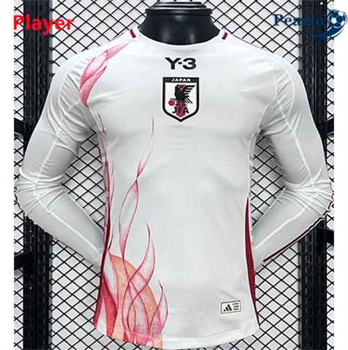 Maillot foot Japon Y3 Player Version Manche Longue Blanc 2024-2025 Original