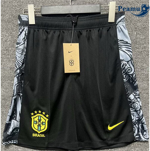 Maillot foot Short foot Brésil Noir 2024-2025 Officiel