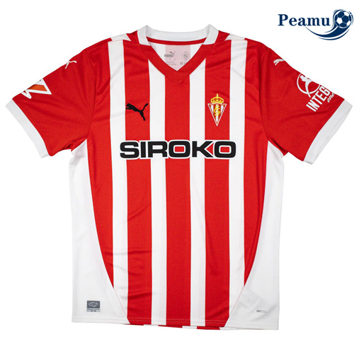 Maillot foot Sporting Gijon Domicile 2024-2025 personnalisé