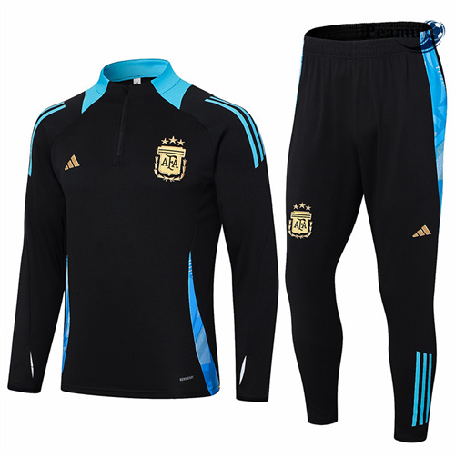 Survetement Argentine Enfant Noir 2024-2025 Soldes