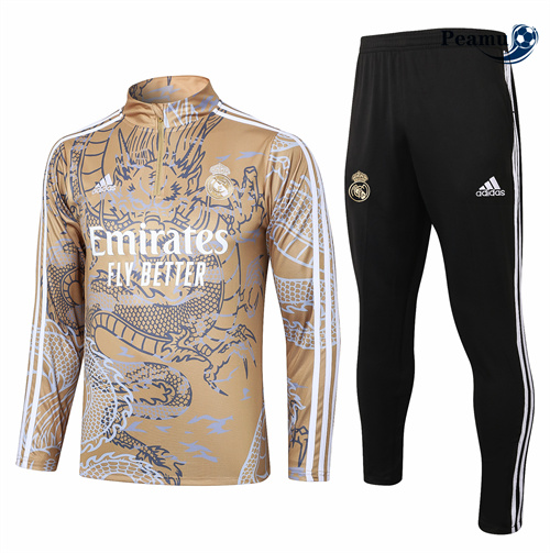 Survetement Real Madrid Enfant Jaune 2024-2025 Paris