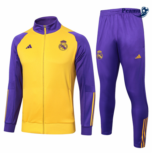 Veste Survetement Real Madrid Enfant Jaune 2024-2025 France